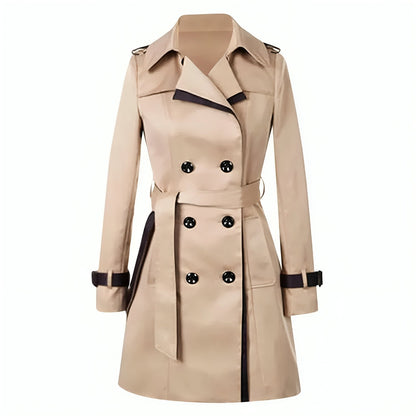 Women’s Elegant Double-Breasted Trench Coat
