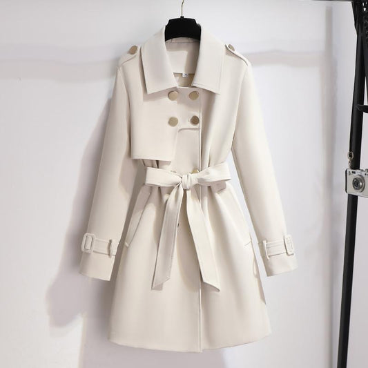 Women’s Classic Lapel Belted Trench Coat