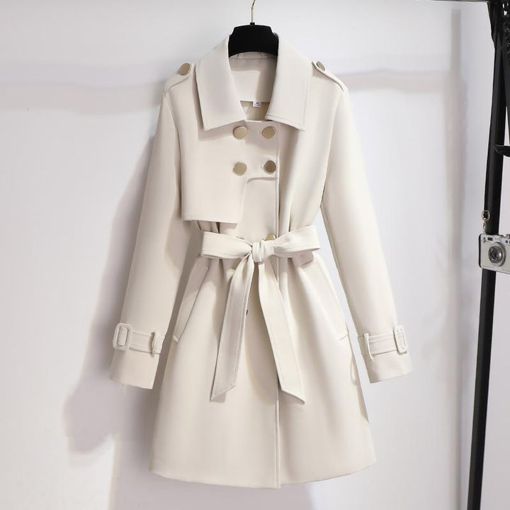 Women’s Classic Lapel Belted Trench Coat