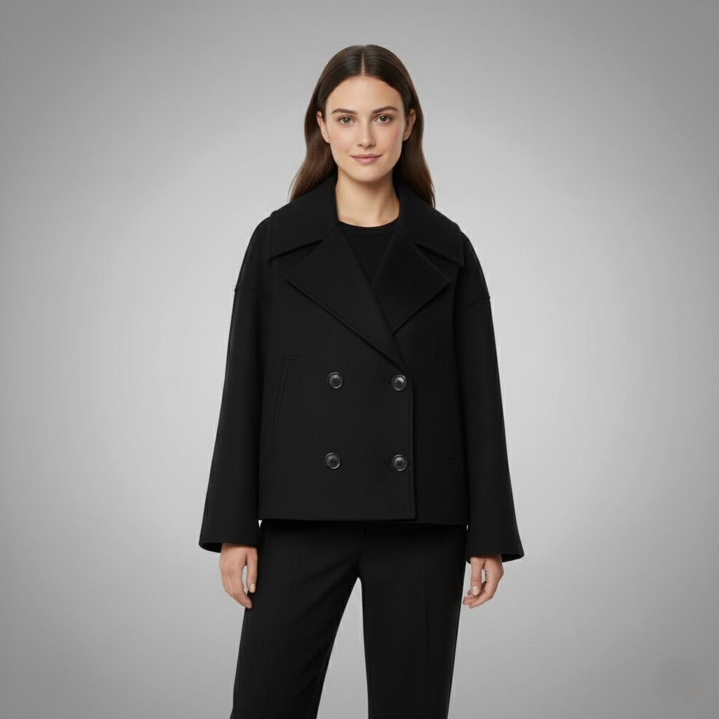 Classic Double Button Short Jacket for Women