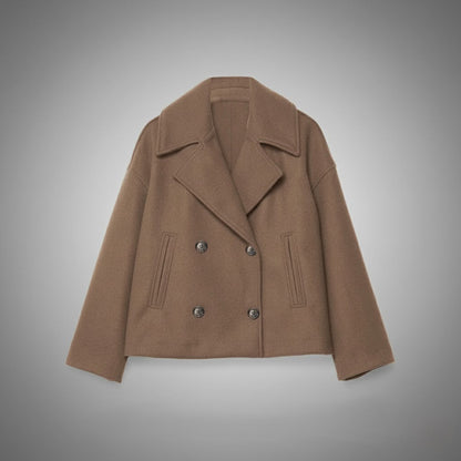 Classic Double Button Short Jacket for Women