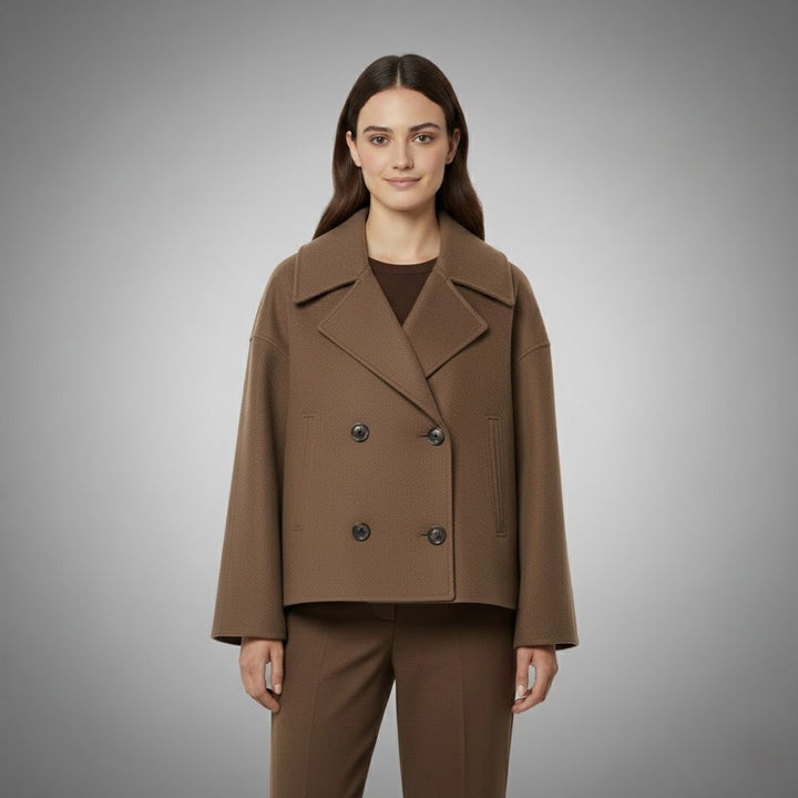 Classic Double Button Short Jacket for Women