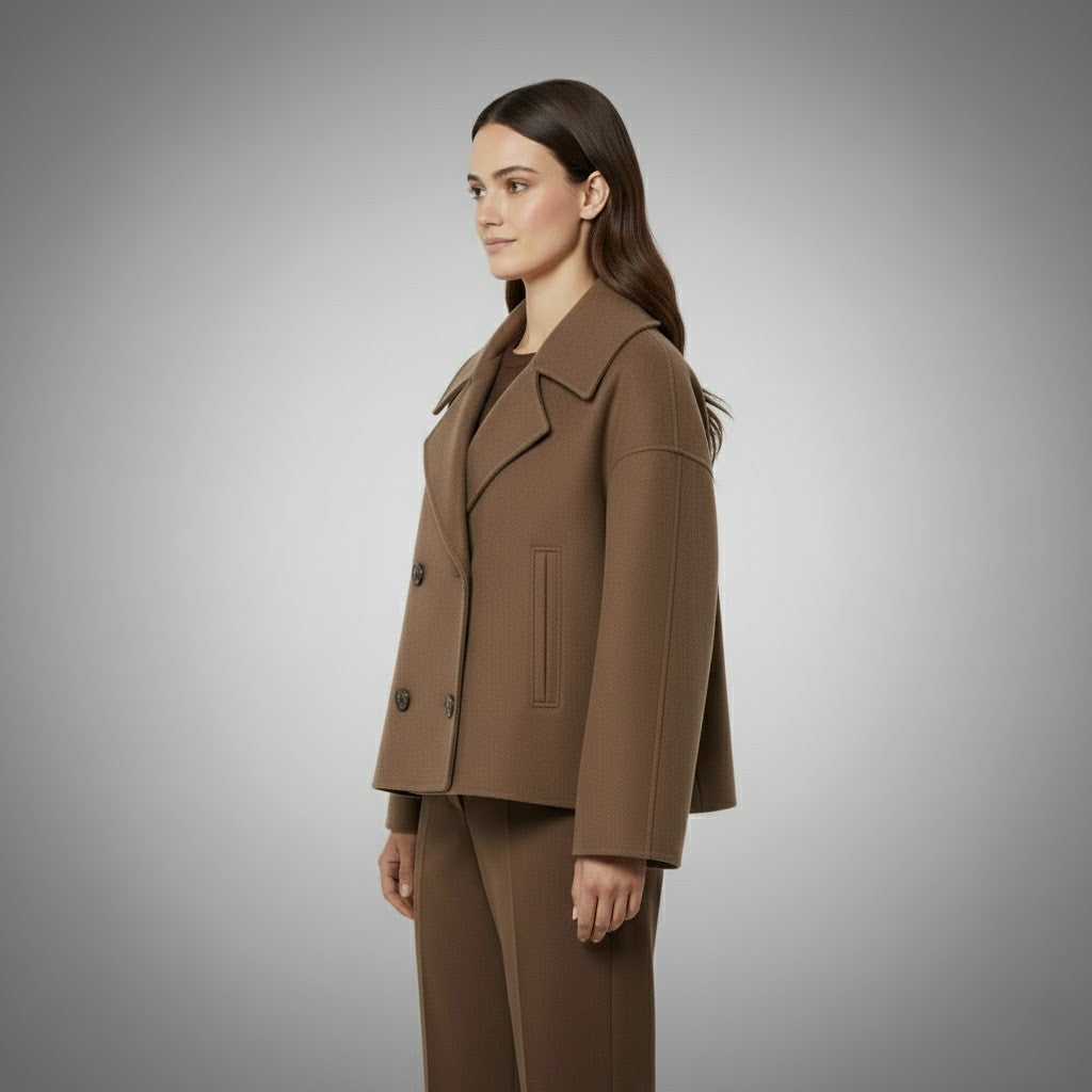 Classic Double Button Short Jacket for Women
