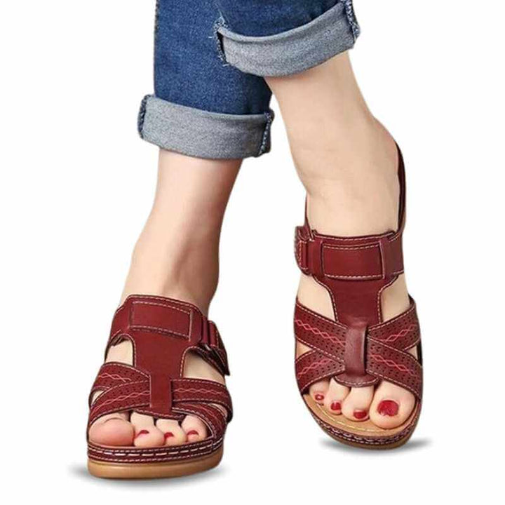 Sandalias ortopédicas de cuña baja Corsica