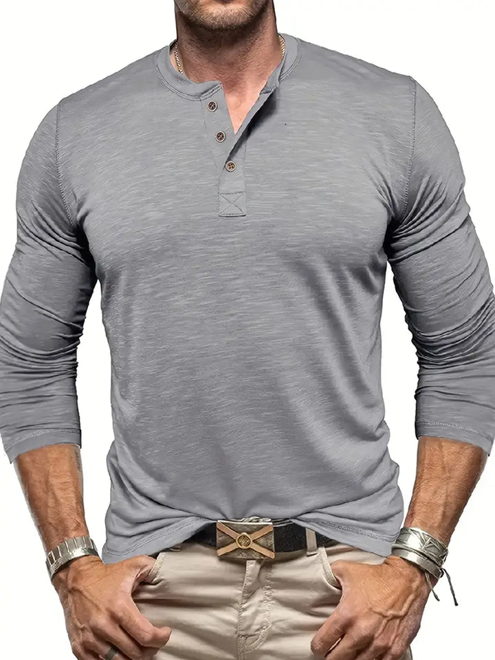 Camisa Henley Supreme de ajuste perfecto