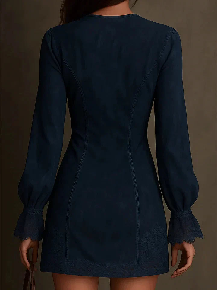 Minivestido de ante