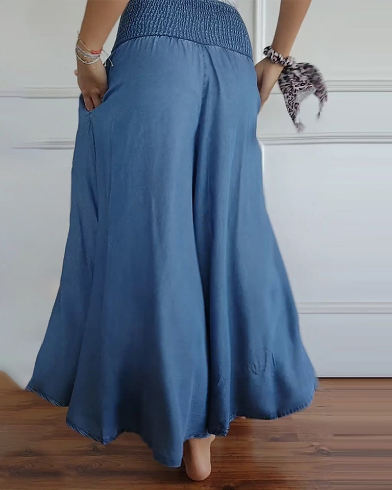 Flowy Smocked Waist Pants