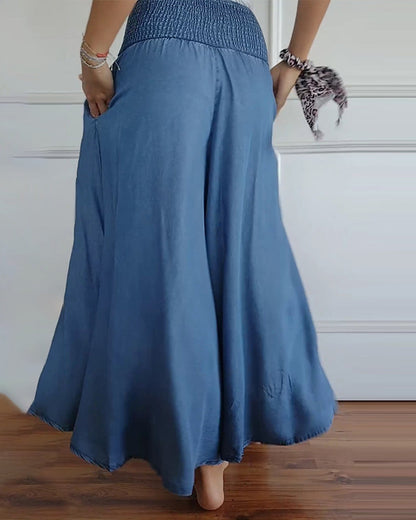 Flowy Smocked Waist Pants