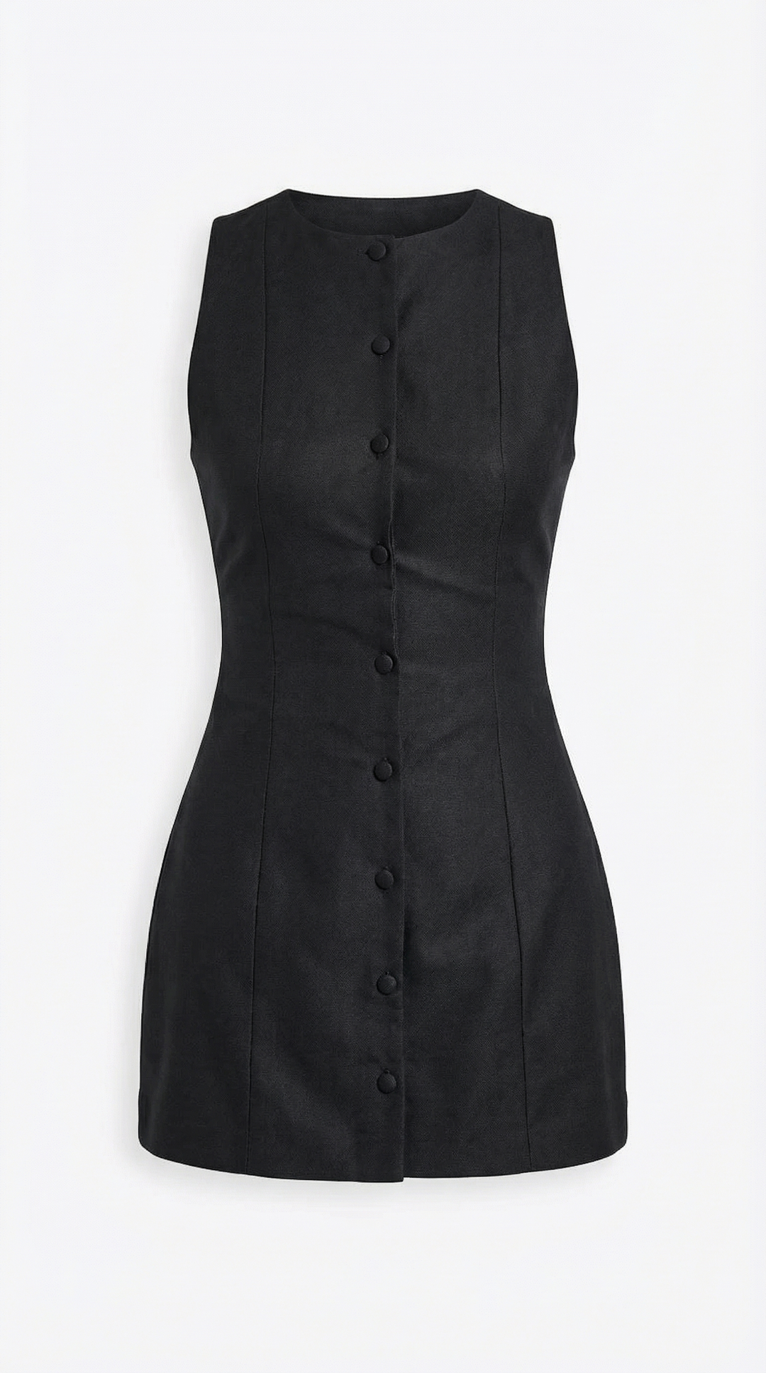 Sleeveless Button-Up Mini Dress