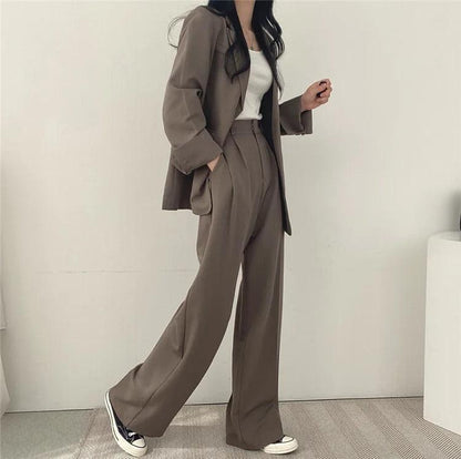 Tailored Long Blazer Pants Set