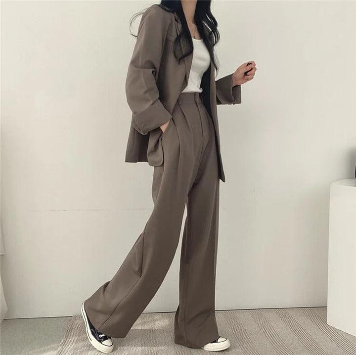 Tailored Long Blazer Pants Set
