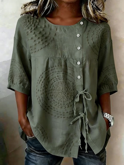 Women'S Floral Art Printed Casual Shirt