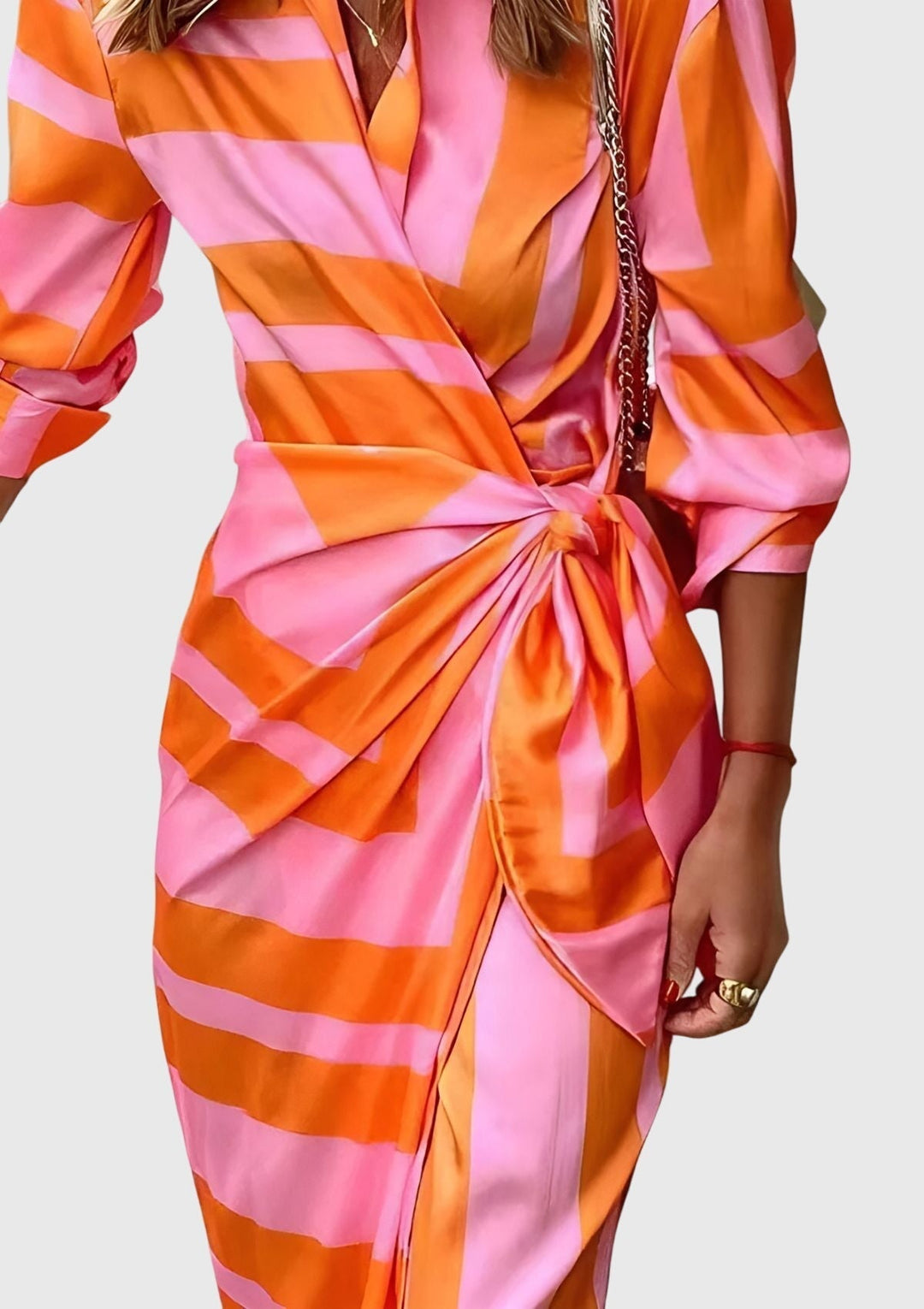 Everly | Elegante vestido cruzado con estampado