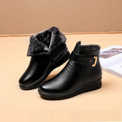 Botas de invierno cómodas con detalle de tira para mujer