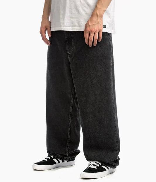 Pantalones vaqueros relajados de pierna ancha para hombre, primavera