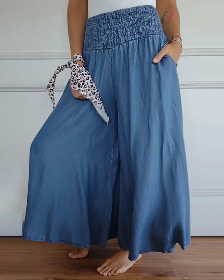 Flowy Smocked Waist Pants