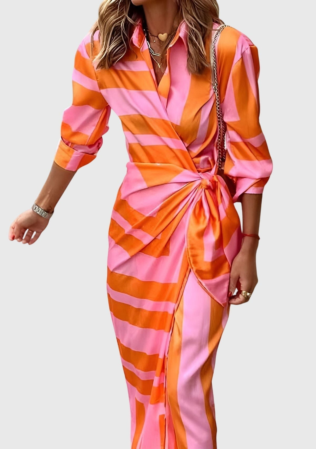 Everly | Elegante vestido cruzado con estampado