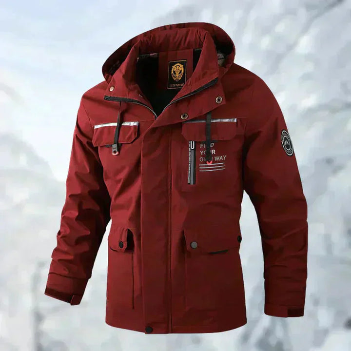 Chaqueta Cómoda Cortavientos Impermeable con Múltiples Bolsillos