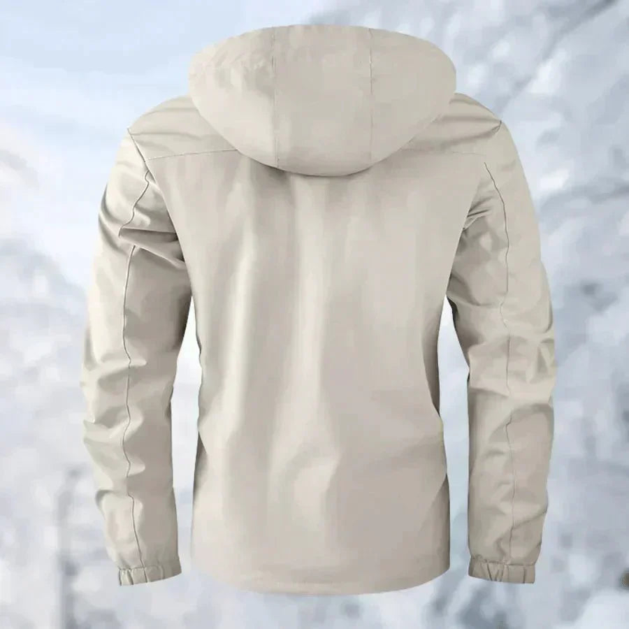 Chaqueta Cómoda Cortavientos Impermeable con Múltiples Bolsillos