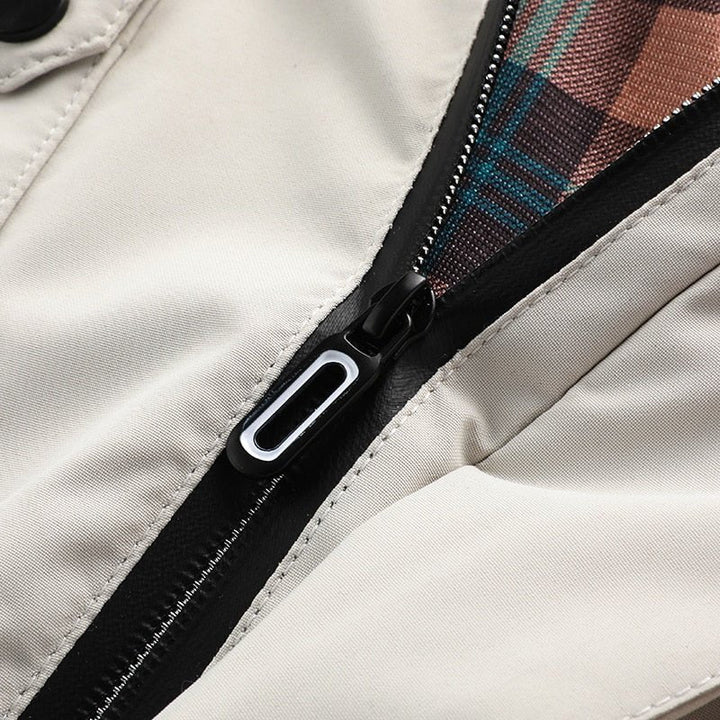 Chaqueta Cómoda Cortavientos Impermeable con Múltiples Bolsillos