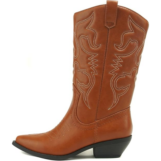 Women’s Classic Western Boots with Embroidery