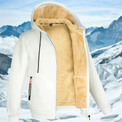 Men's Winter Jacket with Hood and Fleece