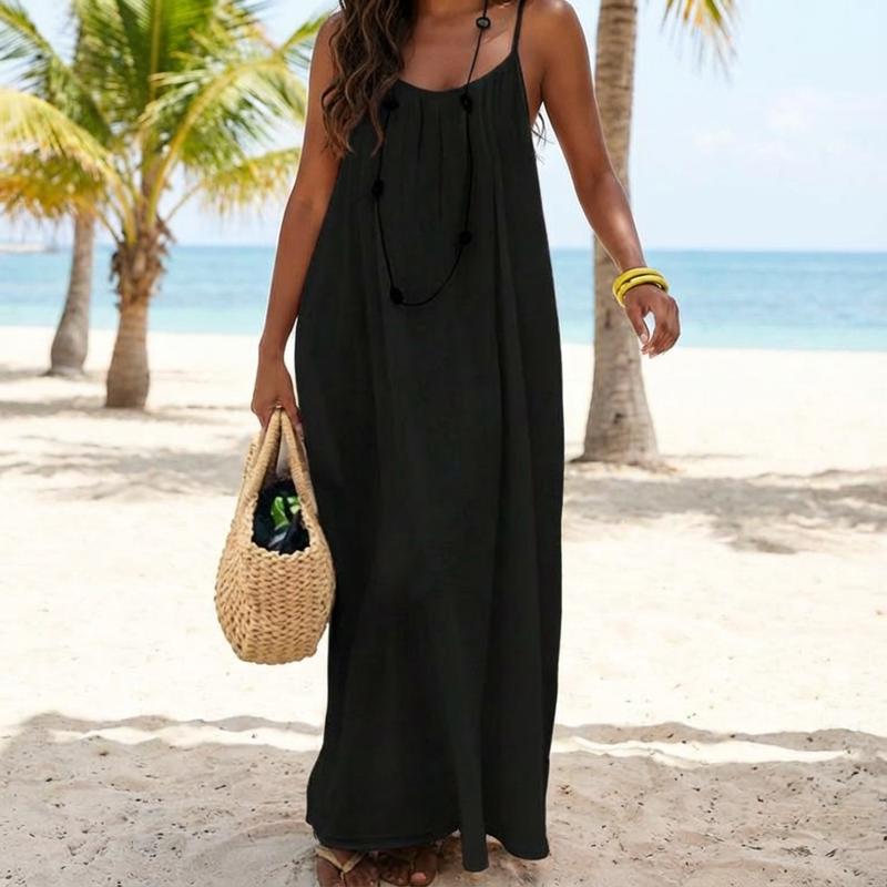 Women's Solid Color Cami Lounge Dress