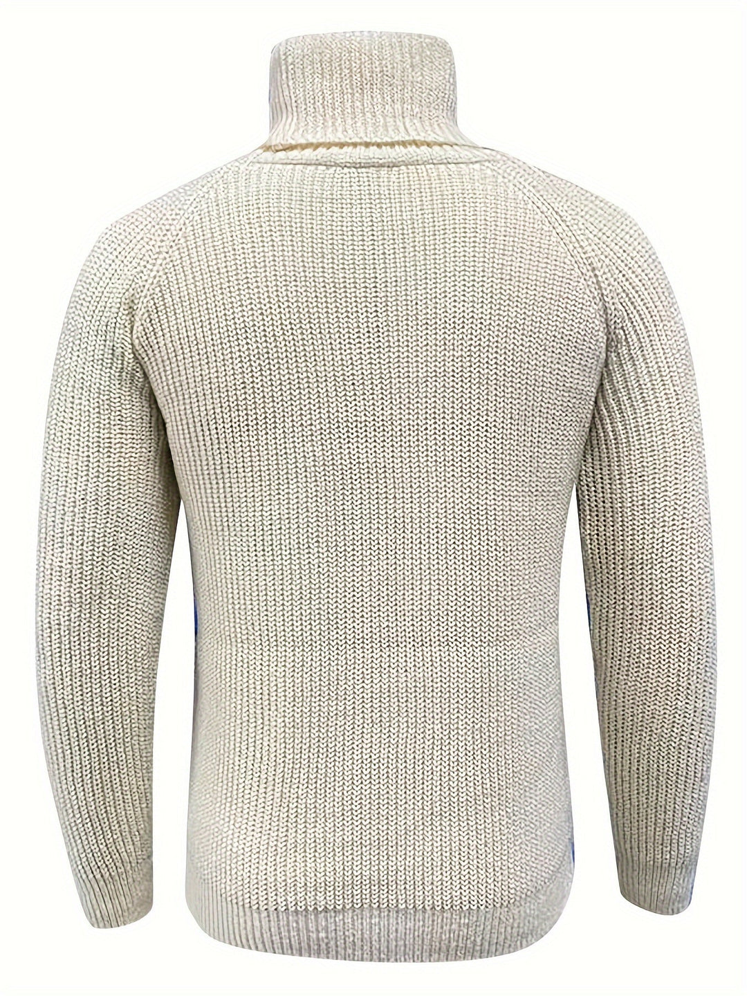 Men Solid Ribbed Turtleneck Sweater