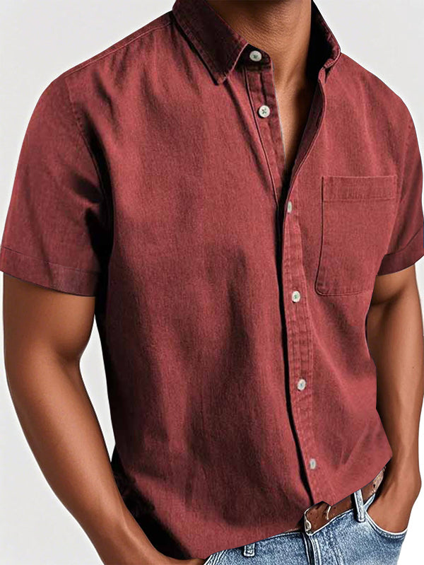 Camisa de bolsillo sencilla y elegante