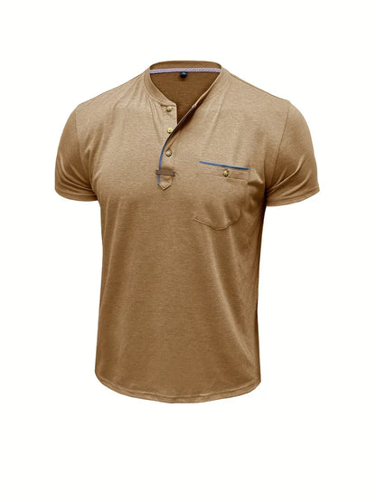 Classic Round Neck Pocket Shirt