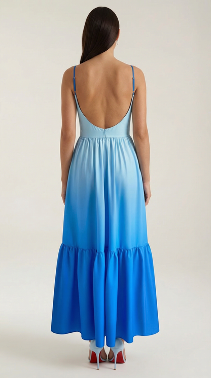 Vestido largo calado