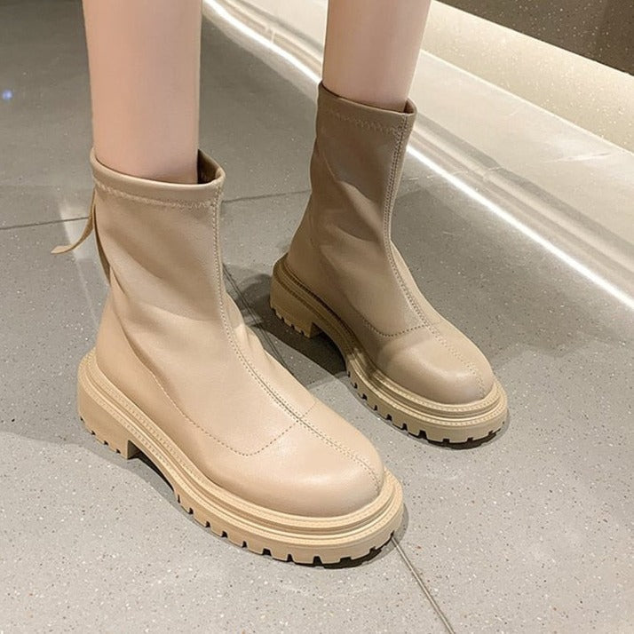Women’s Stylish Chunky Heel Ankle Boots