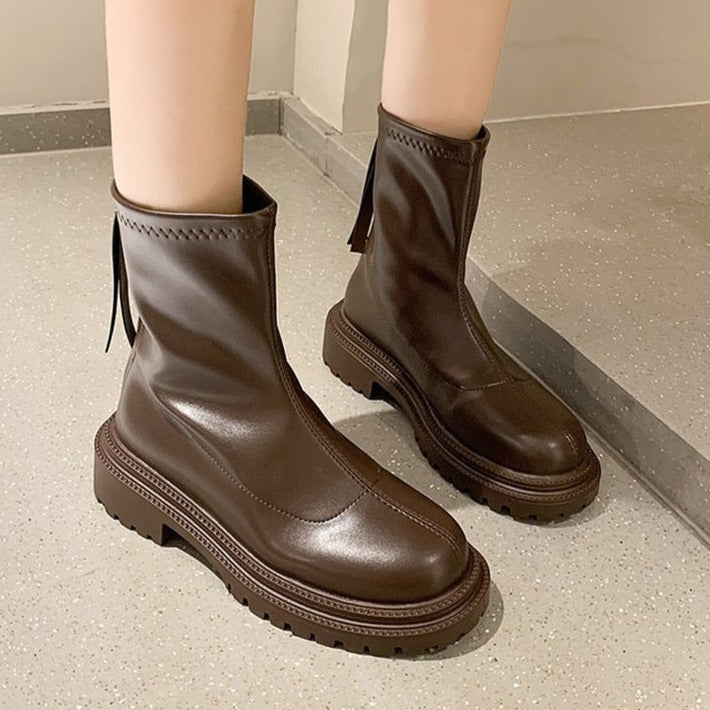 Women’s Stylish Chunky Heel Ankle Boots