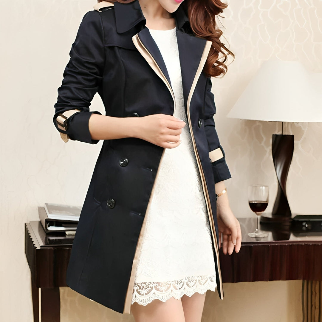 Women’s Elegant Double-Breasted Trench Coat