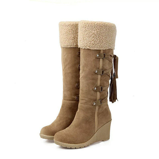 Women’s Knee High Wedge Winter Boots