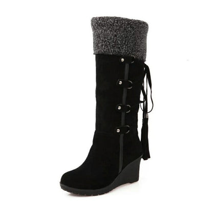 Women’s Knee High Wedge Winter Boots