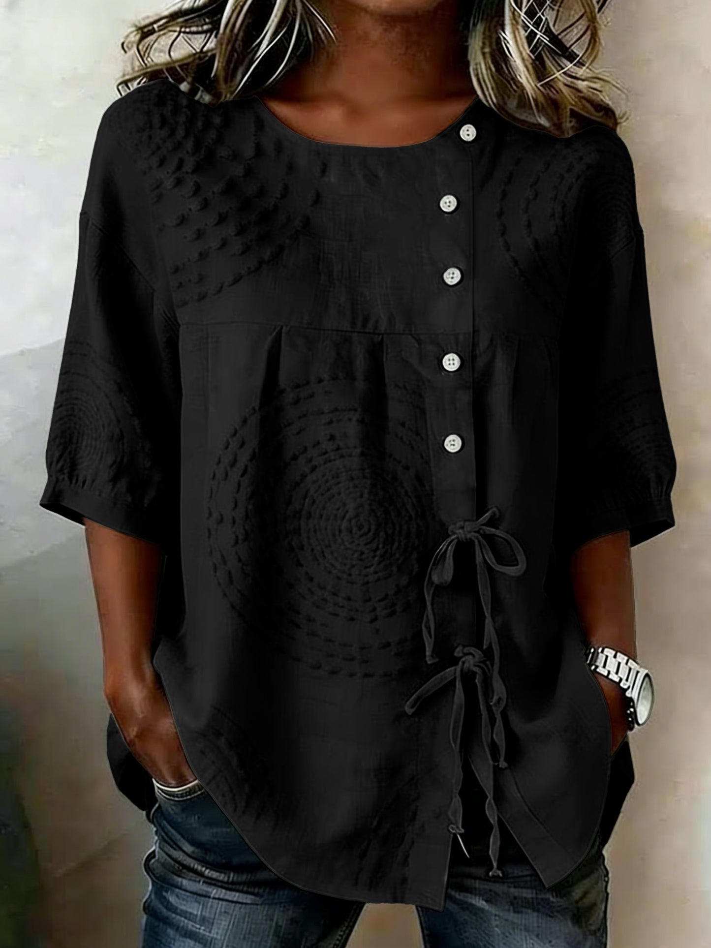 Women'S Floral Art Printed Casual Shirt