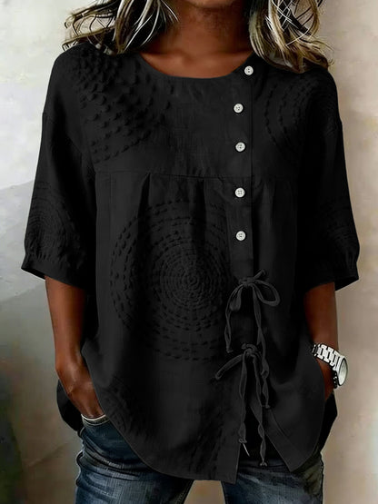 Women'S Floral Art Printed Casual Shirt