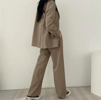 Tailored Long Blazer Pants Set
