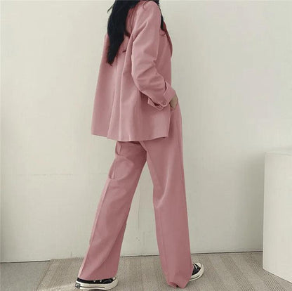 Tailored Long Blazer Pants Set