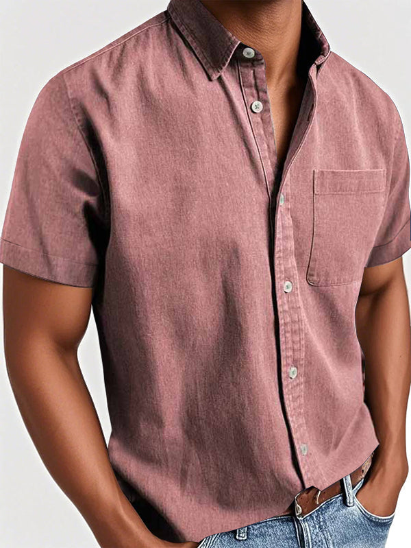 Camisa de bolsillo sencilla y elegante