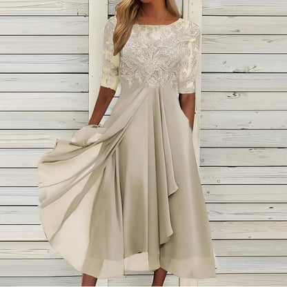 Zaria – The Flattering Lace Midi Dress