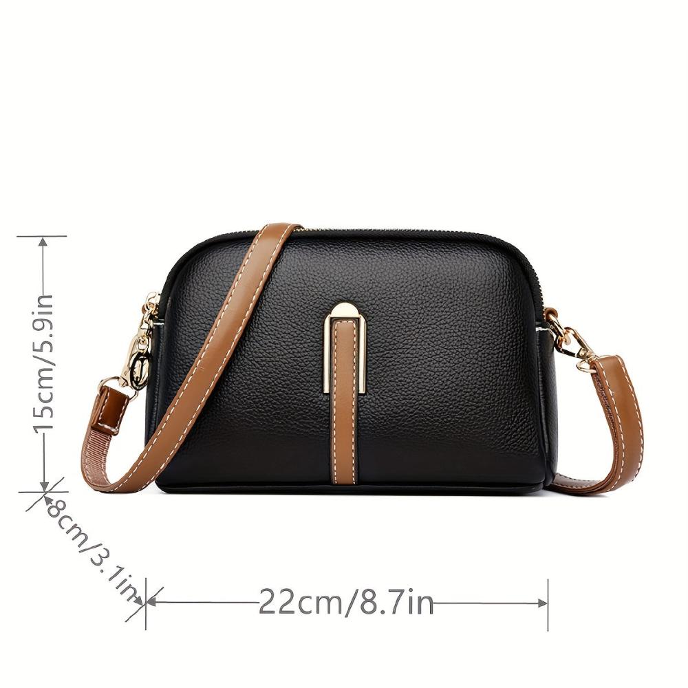 Embellished Mila Litchi Crossbody Bag