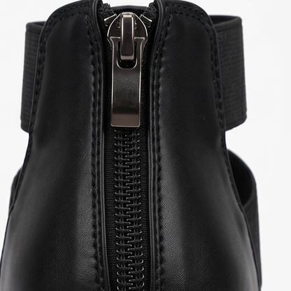 Zarelle™ - Cross-Strap Platform Heel Sandals with Hidden Back Zip