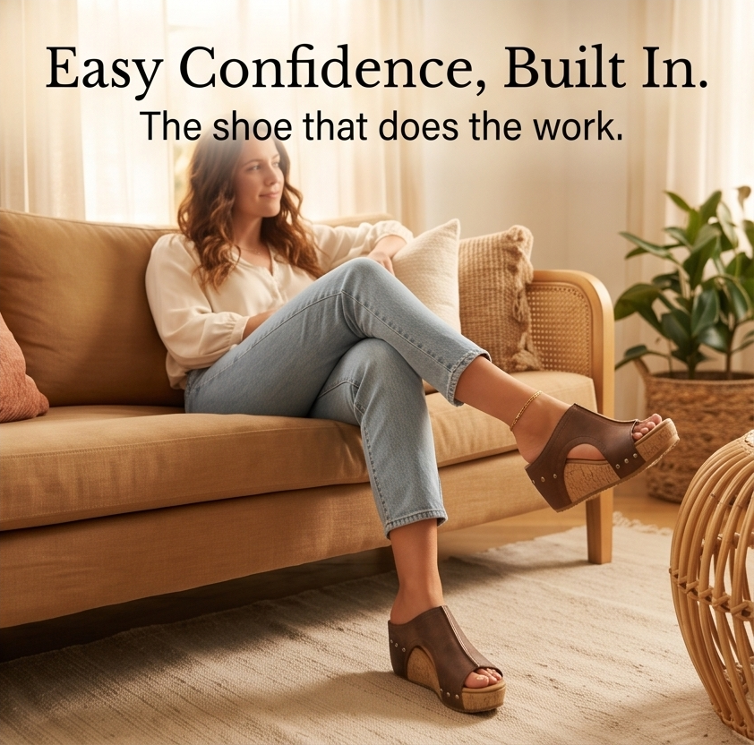Lumera™ - Studded Cork Wedge Sandals