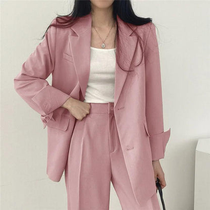 Tailored Long Blazer Pants Set