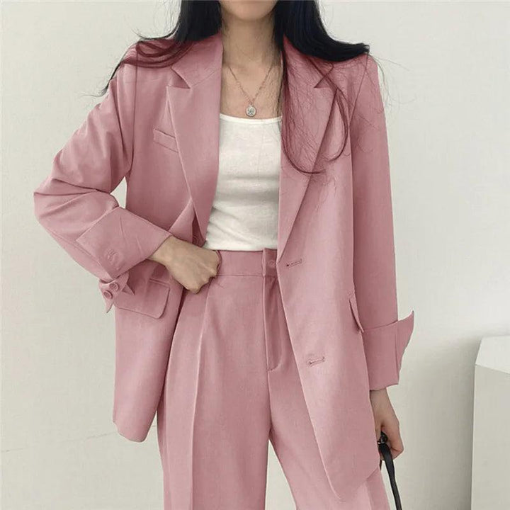 Tailored Long Blazer Pants Set