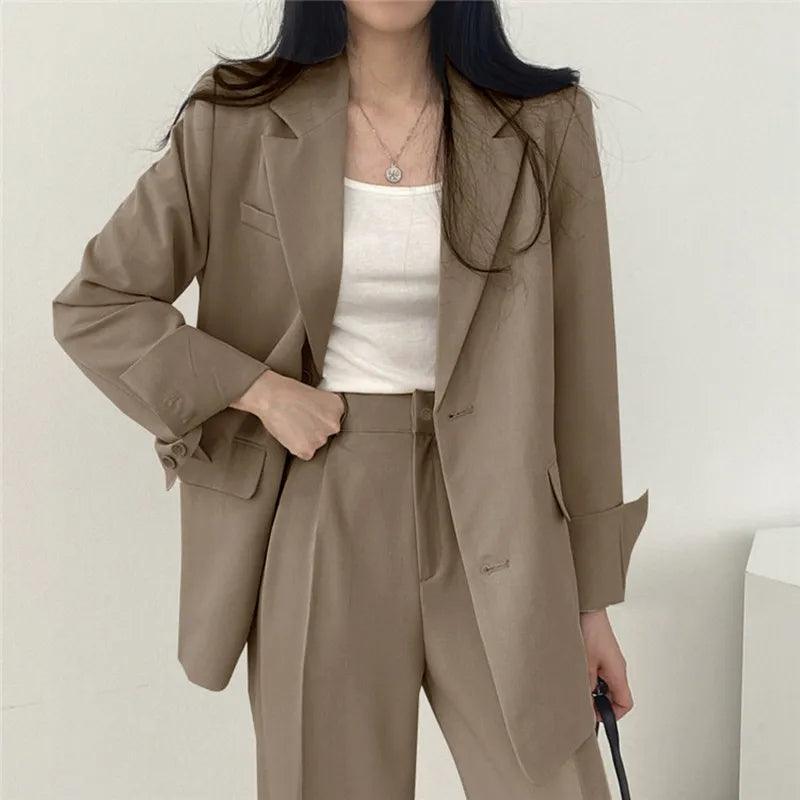 Tailored Long Blazer Pants Set