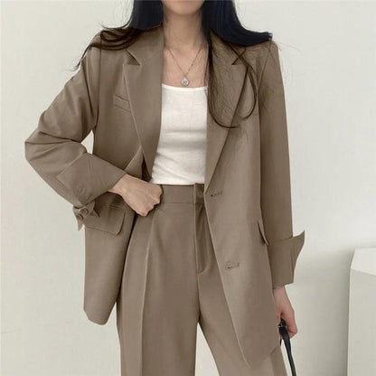 Tailored Long Blazer Pants Set