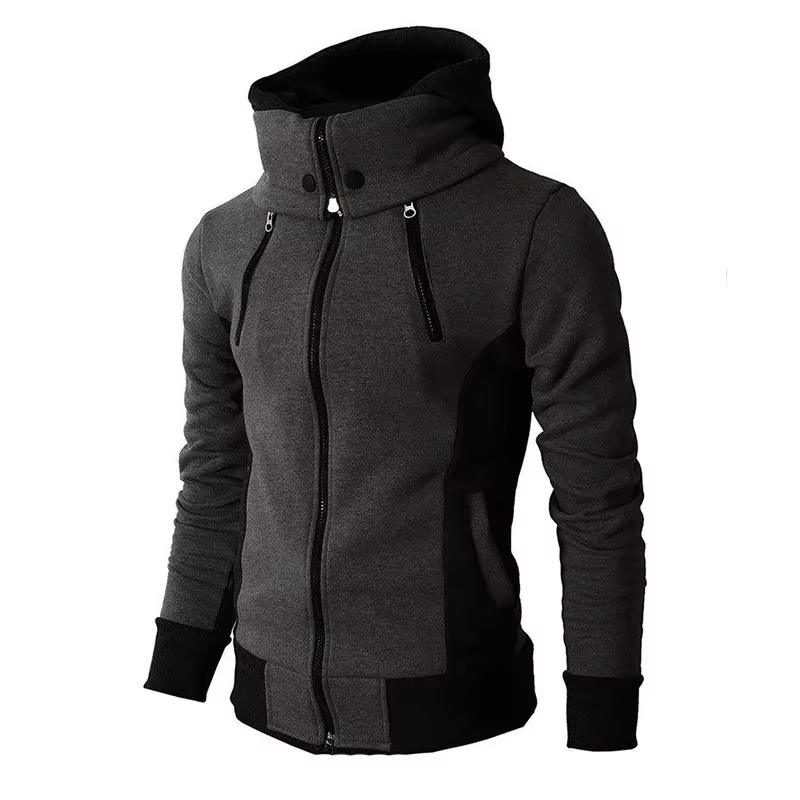 Sudadera con capucha, cálida y elegante, con cremallera
